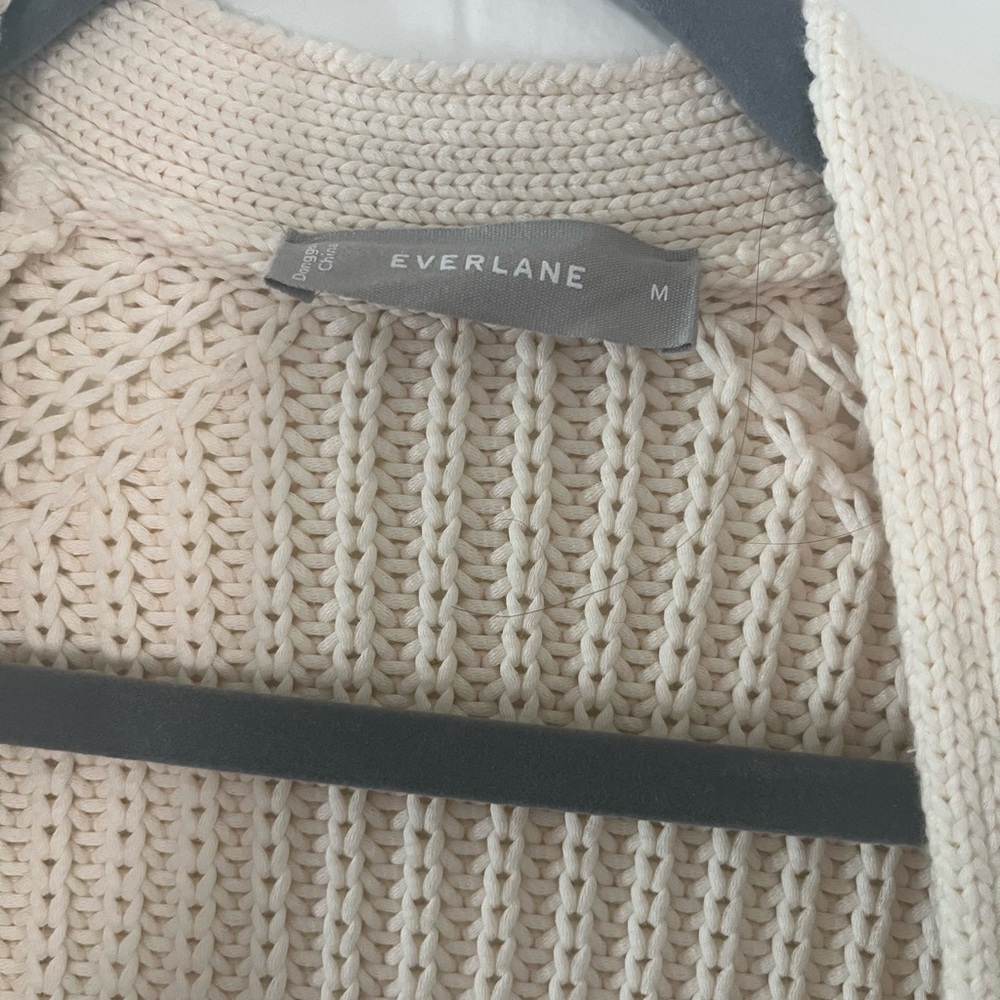 Everlane Cream Knit Button-Front Cardigan - Picture 4 of 5